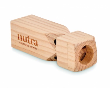 Logo trade promotional product photo of: Wooden train whistle