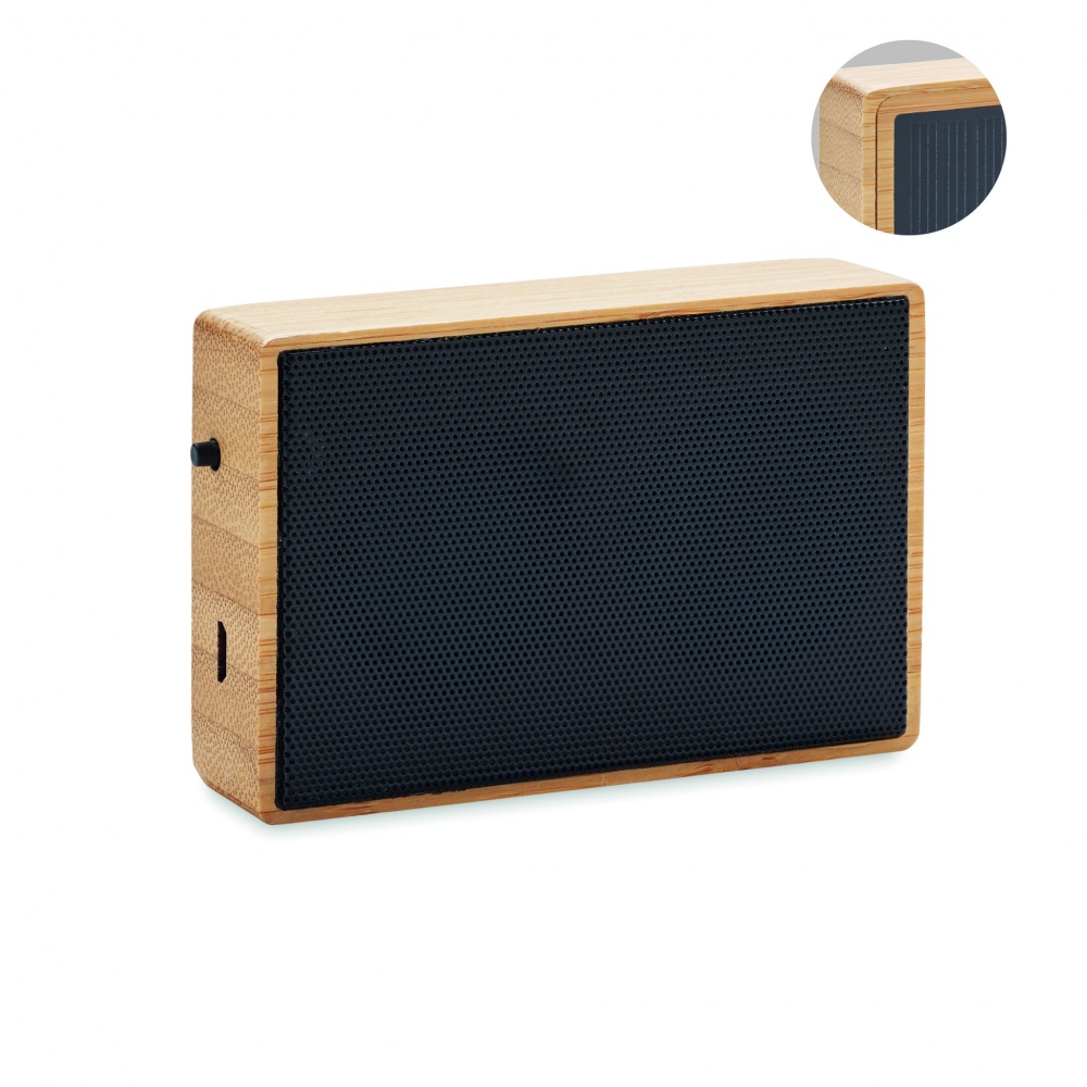 Logotrade promotional product image of: Solar bamboo wireless speaker