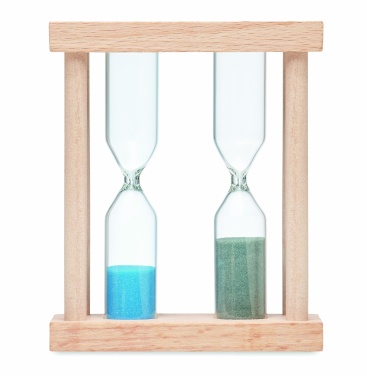 Logotrade promotional products photo of: Set of 2 wooden sand timers
