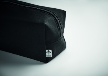 Logo trade promotional giveaway photo of: Canvas cosmetic bag 220 gr/m²