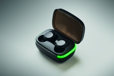 Logo trade advertising products image of: TWS earbuds with charging case