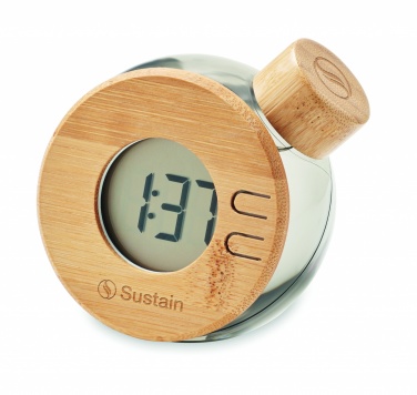 Logotrade promotional merchandise picture of: Water powered bamboo LCD clock
