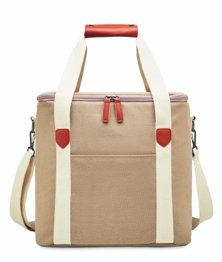 Logo trade business gifts image of: Large cooler bag canvas 450gr/m