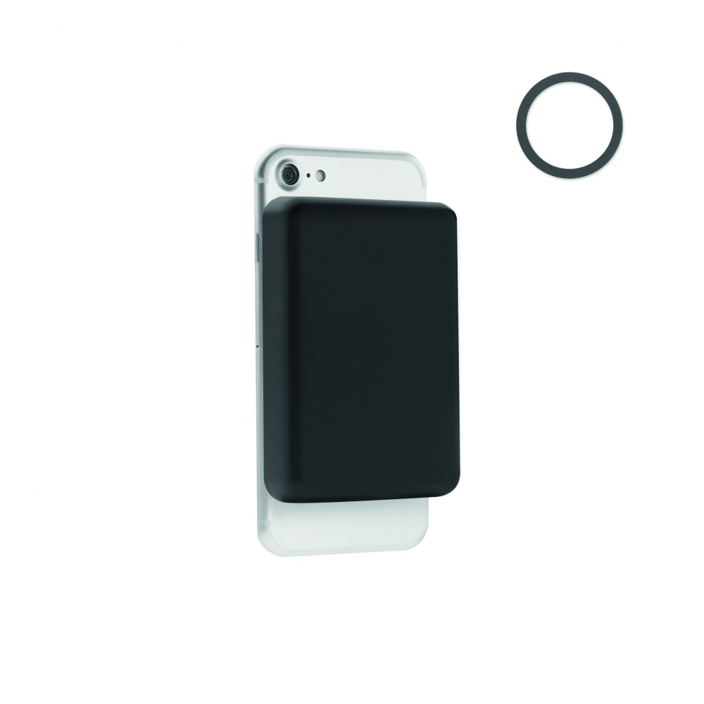 Logotrade promotional merchandise image of: Magnetic wireless charger 15W powerbank 5000 mAh