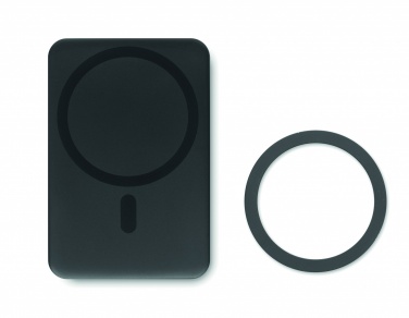 Logo trade promotional merchandise image of: Magnetic wireless charger 15W powerbank 5000 mAh