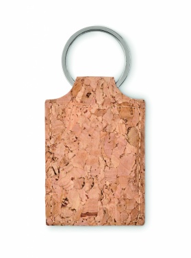 Logo trade promotional giveaways picture of: Rectangular cork key ring Imatra
