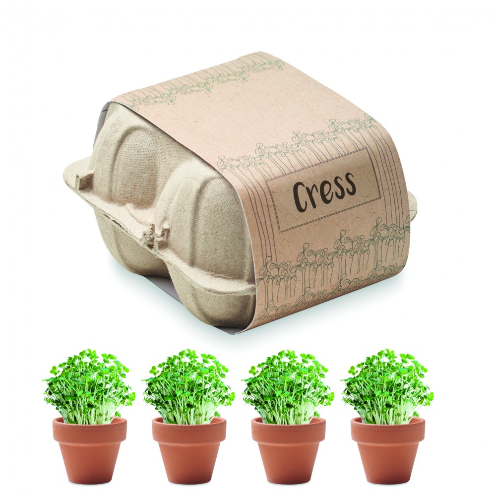 Logo trade promotional merchandise image of: Egg carton growing kit