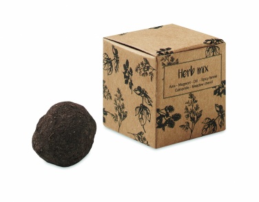 Logo trade promotional items image of: Herb seed bomb in carton box