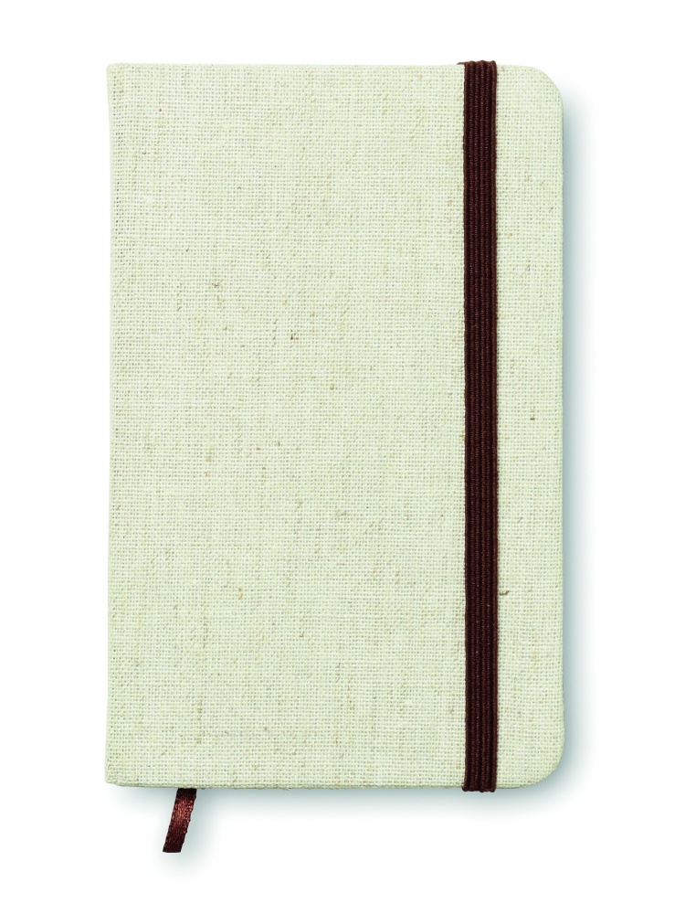 Logo trade promotional items picture of: A6 canvas notebook lined