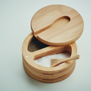 Logo trade promotional merchandise photo of: Salt and pepper bamboo box