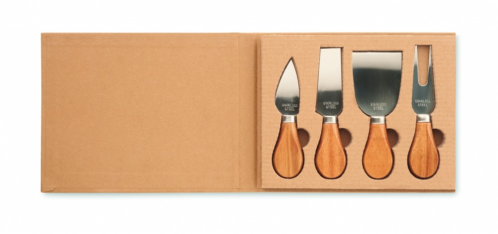 Logotrade corporate gift picture of: Set of 4 cheese knives