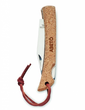 Logo trade corporate gift photo of: Foldable knife with cork