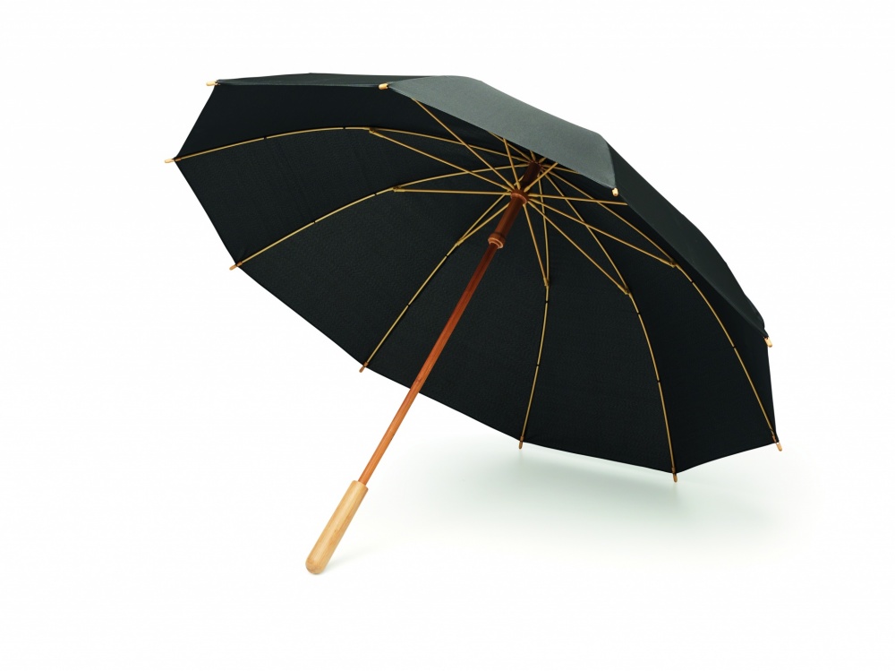 Logo trade advertising products image of: 23,5 inch RPET/bamboo umbrella