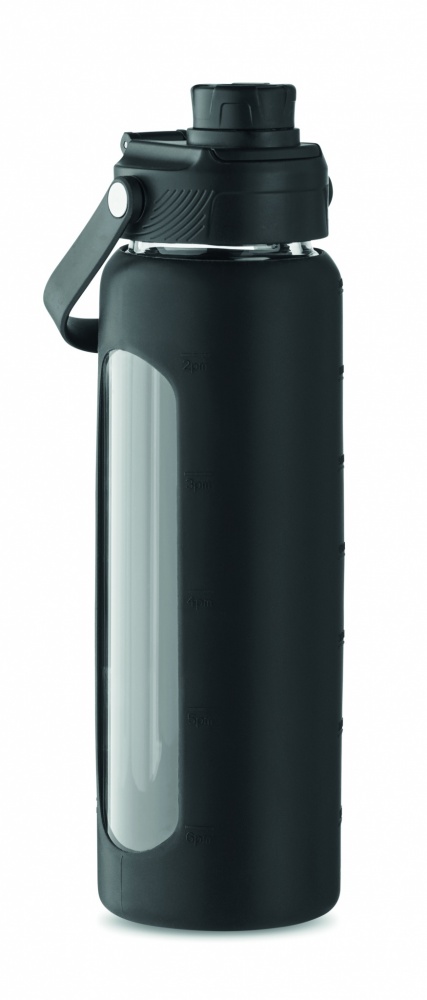 Logo trade promotional giveaways picture of: Glass bottle with sleeve 750 ml