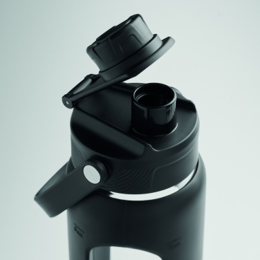 Logotrade promotional gift image of: Glass bottle with sleeve 750 ml