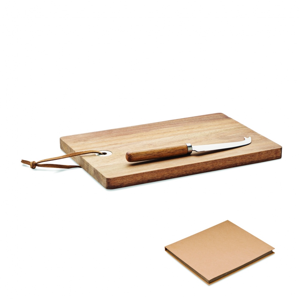 Logotrade corporate gift image of: Acacia wood cheese board set Hannover