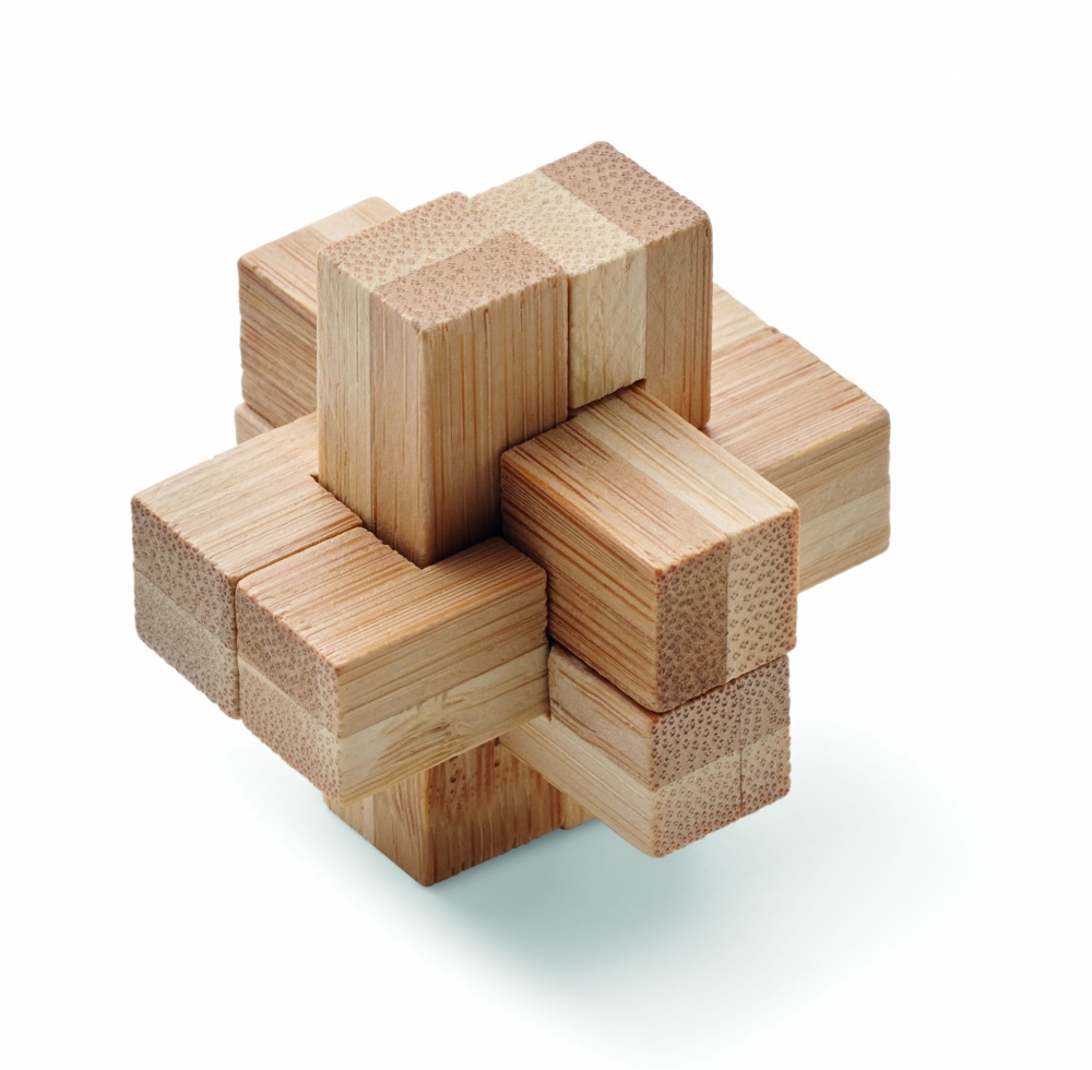 Logo trade corporate gift photo of: Bamboo brain teaser puzzle