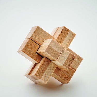 Logo trade promotional gifts image of: Bamboo brain teaser puzzle