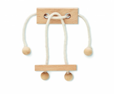 Logo trade business gift photo of: Wooden brain teaser rectangle