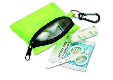 Logo trade advertising products image of: First aid kit w/ carabiner