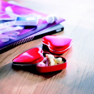 Logotrade corporate gift picture of: Heart tin box with candies