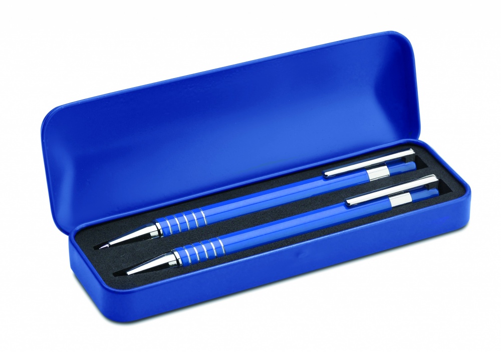 Logotrade promotional giveaway picture of: Ball pen set in metal box