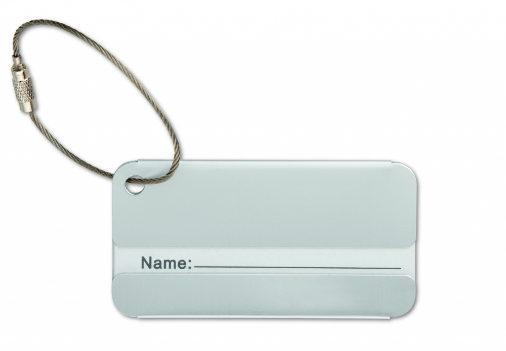 Logo trade promotional item photo of: Aluminium luggage tag