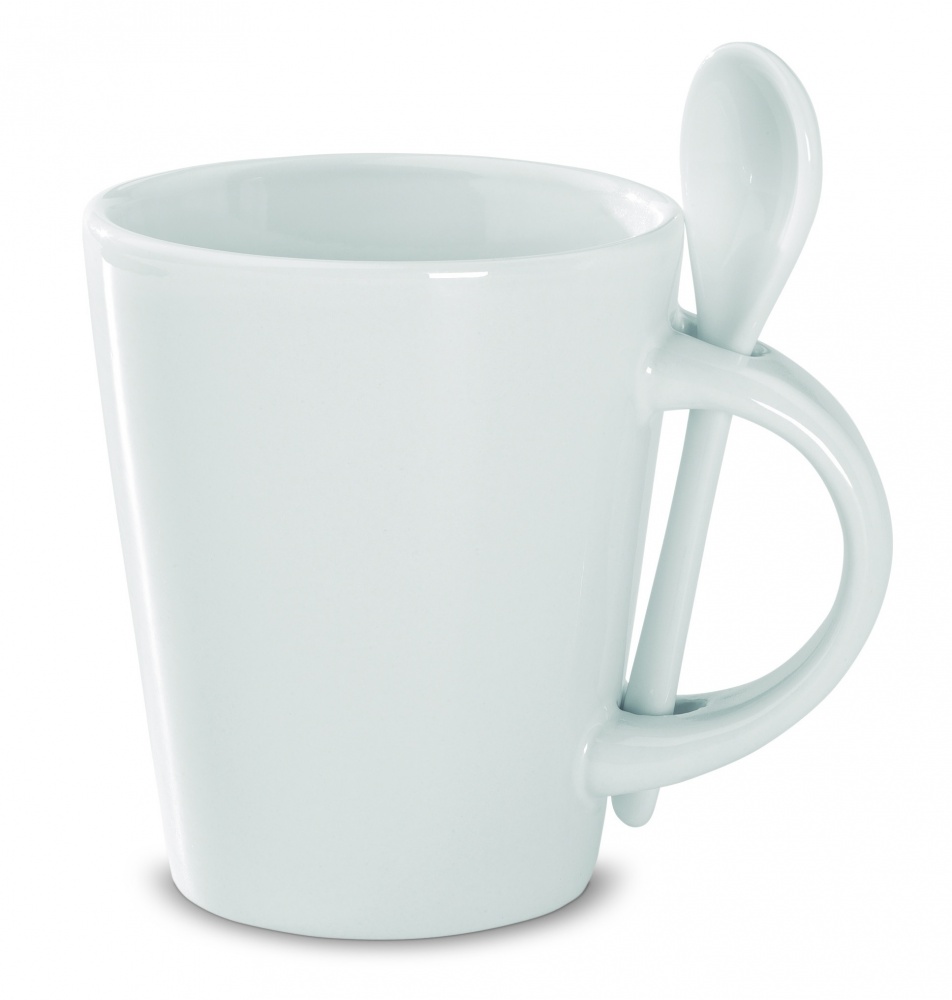Logo trade business gift photo of: Sublimation mug with spoon