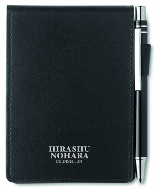 Logotrade promotional merchandise picture of: A7 notepad in PU pouch w/pen