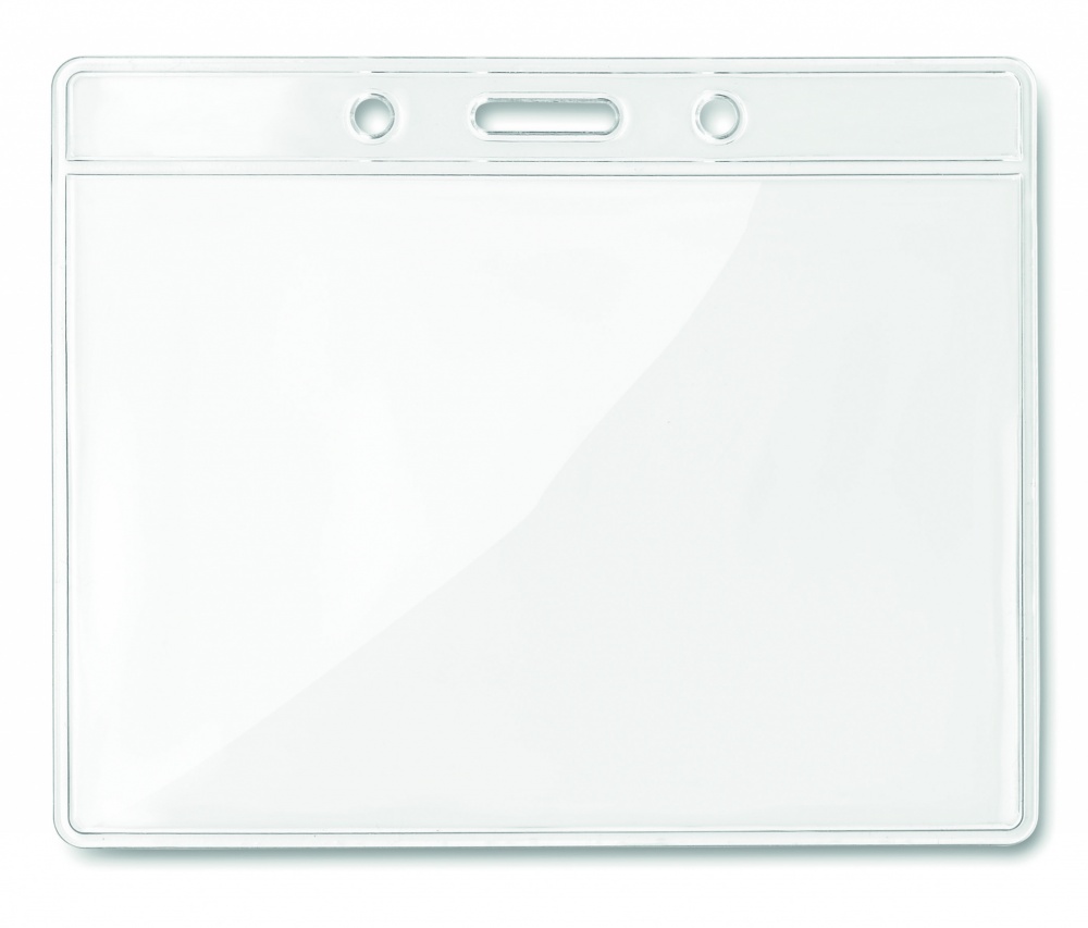 Logo trade promotional giveaway photo of: Transparent badge 10cmx8cm