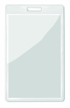 Logo trade promotional giveaways image of: Transparent badge 7.5cmx12.5cm