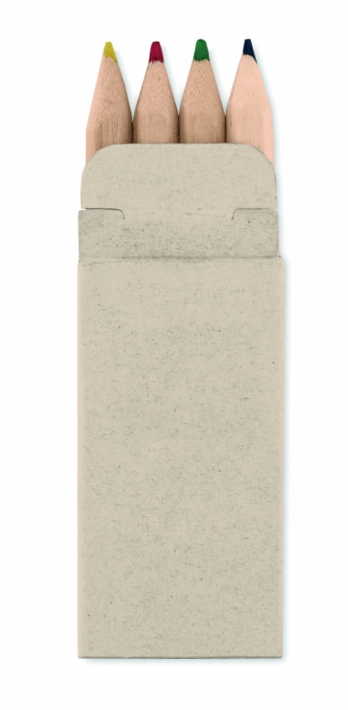 Logo trade advertising product photo of: 4 mini coloured pencils