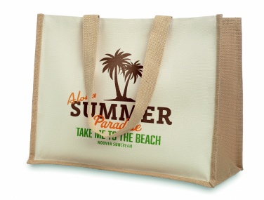 Logo trade advertising product photo of: Jute and canvas shopping bag