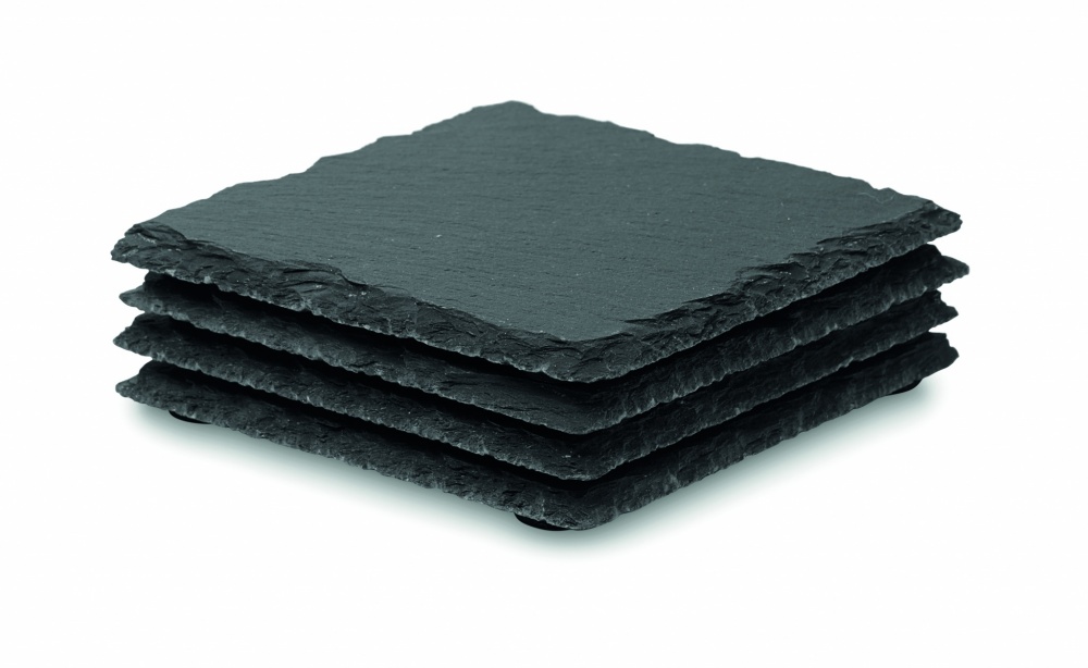 Logo trade promotional merchandise image of: Slate coasters with EVA bottom