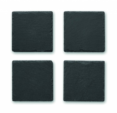 Logo trade promotional products image of: Slate coasters with EVA bottom