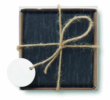 Logo trade business gift photo of: Slate coasters with EVA bottom