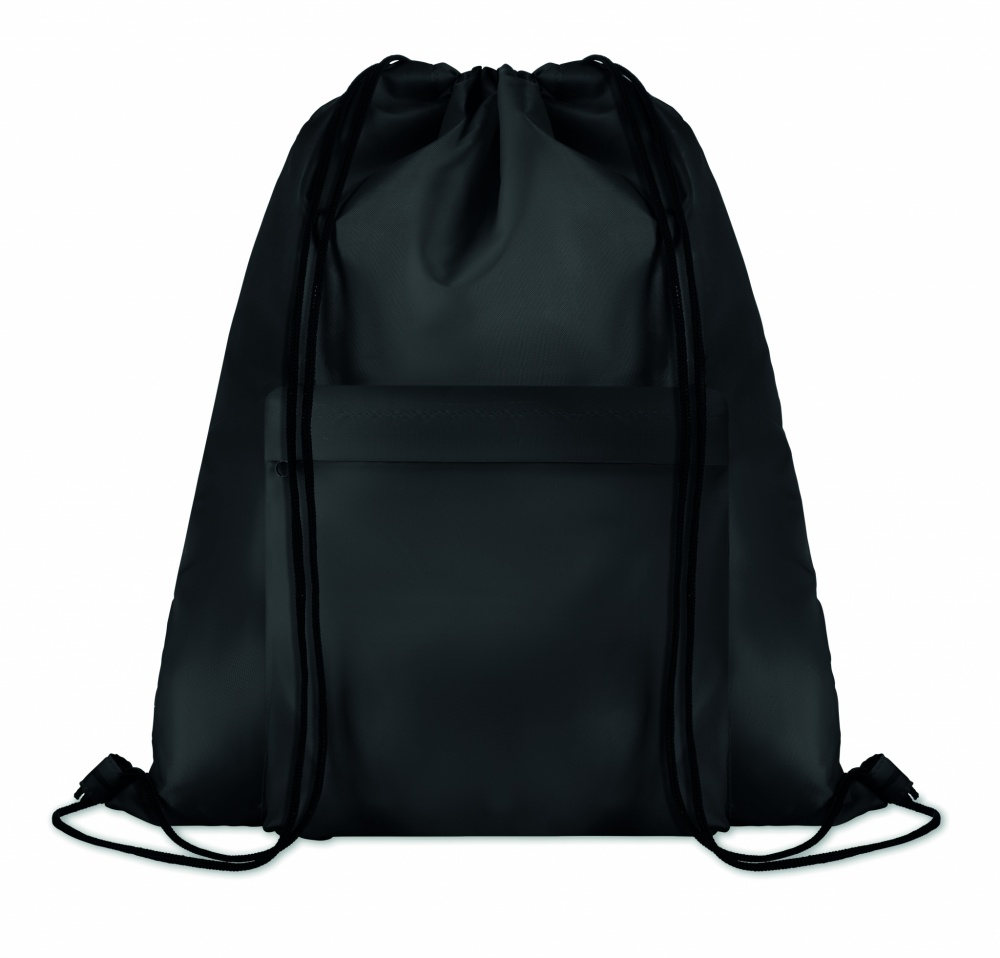 Logo trade promotional gift photo of: 210D Polyester drawstring bag