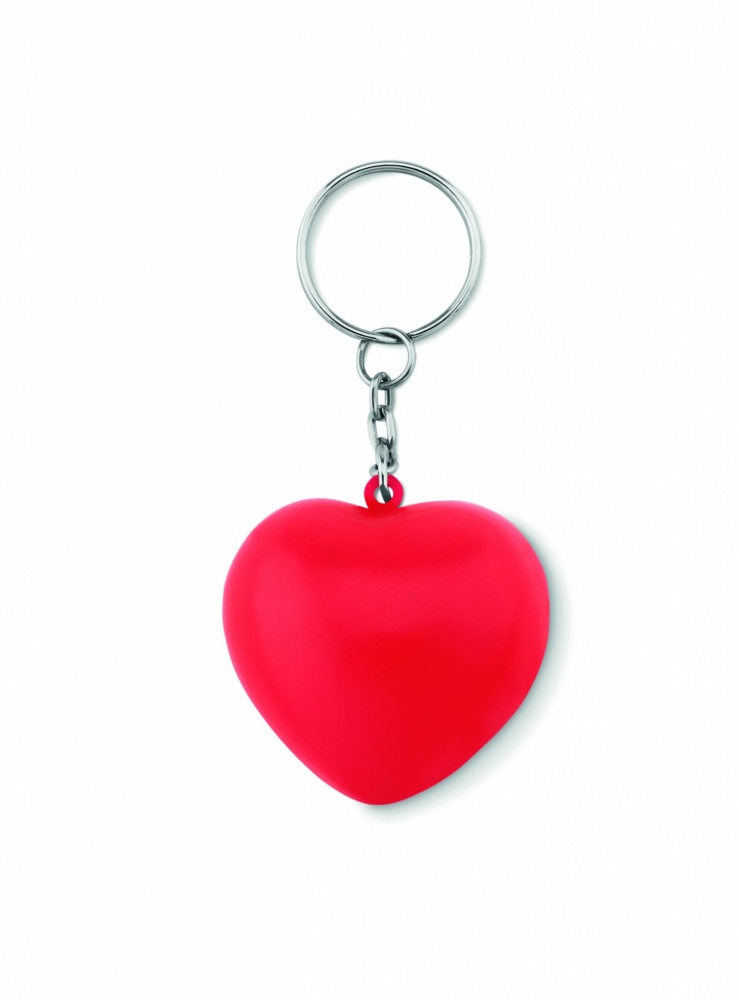 Logotrade promotional gift picture of: Key ring with PU heart Ogre