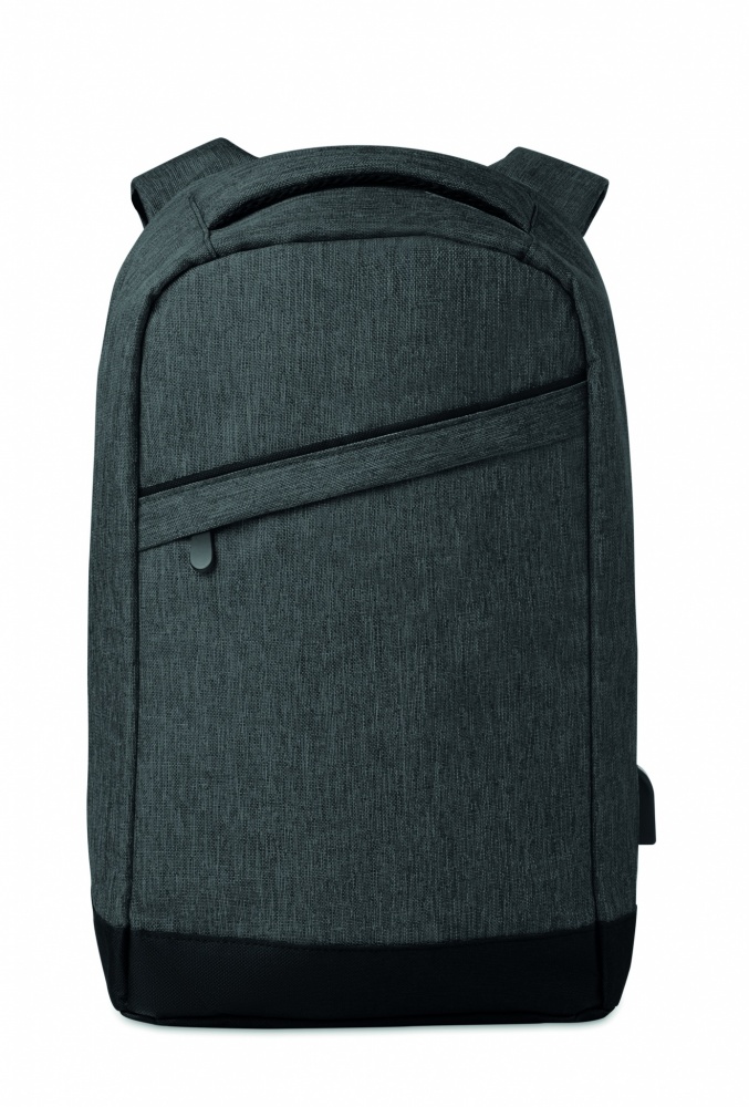 Logotrade advertising product picture of: 2 tone backpack incl USB plug