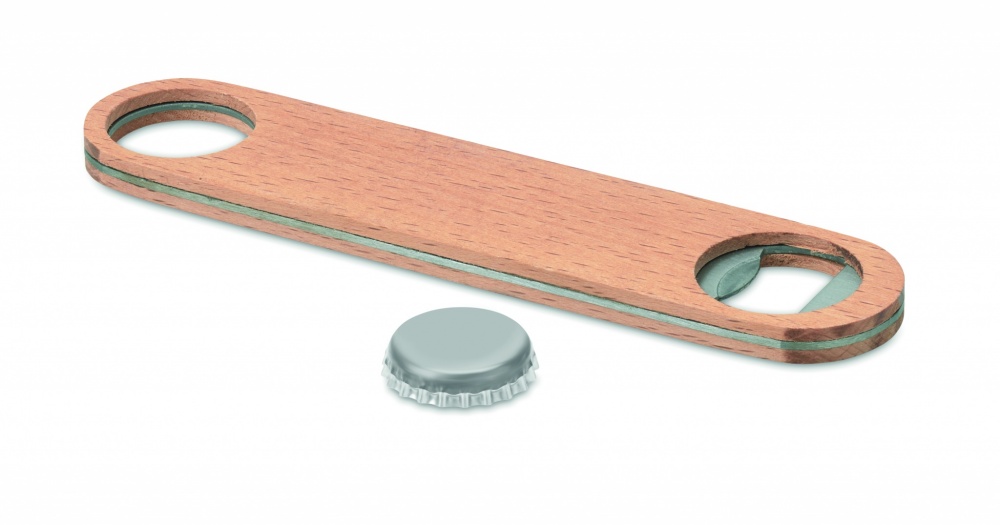 Logo trade business gifts image of: Wooden bottle opener