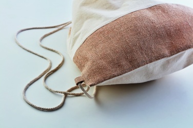 Logo trade promotional merchandise image of: Drawstring bag w/ jute details