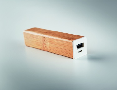 Logotrade corporate gift picture of: Power bank bamboo 2200 mAh POWERBAM