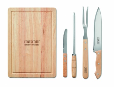 Logo trade promotional merchandise photo of: Set of 4 BBQ Grilling accessori