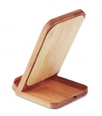 Logotrade advertising product image of: Bamboo wireless charge stand 5W WIRESTAND