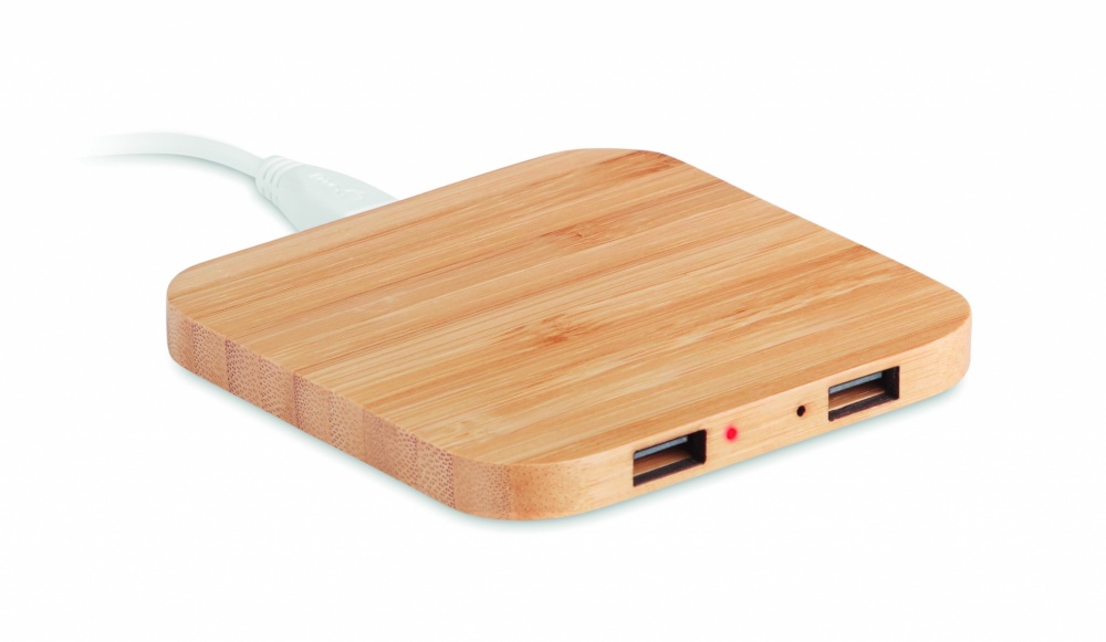 Logotrade advertising products photo of: Bamboo wireless charge pad 5W