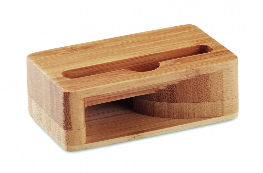 Logo trade advertising products image of: Bamboo phone stand-amplifier CARACOL