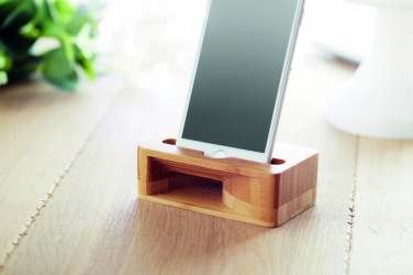 Logotrade promotional gifts photo of: Bamboo phone stand-amplifier CARACOL