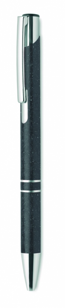 Logo trade promotional items image of: Wheat Straw/ABS push type pen