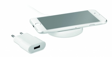 Logo trade corporate gifts image of: Wireless charger travel set