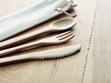 Logotrade promotional item image of: Bamboo cutlery set